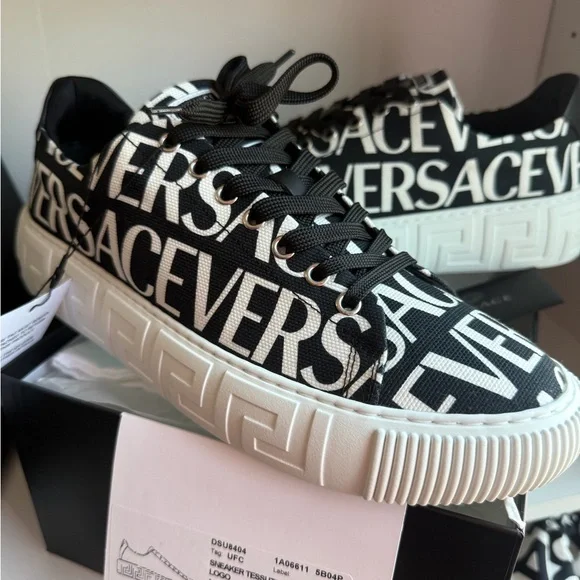 Versace Monochrome Logo Sneakers size 42